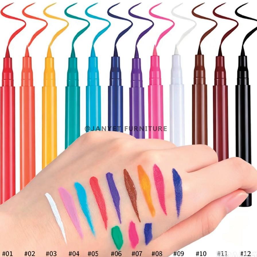 12 Colors Matte Liquid Eyeliner