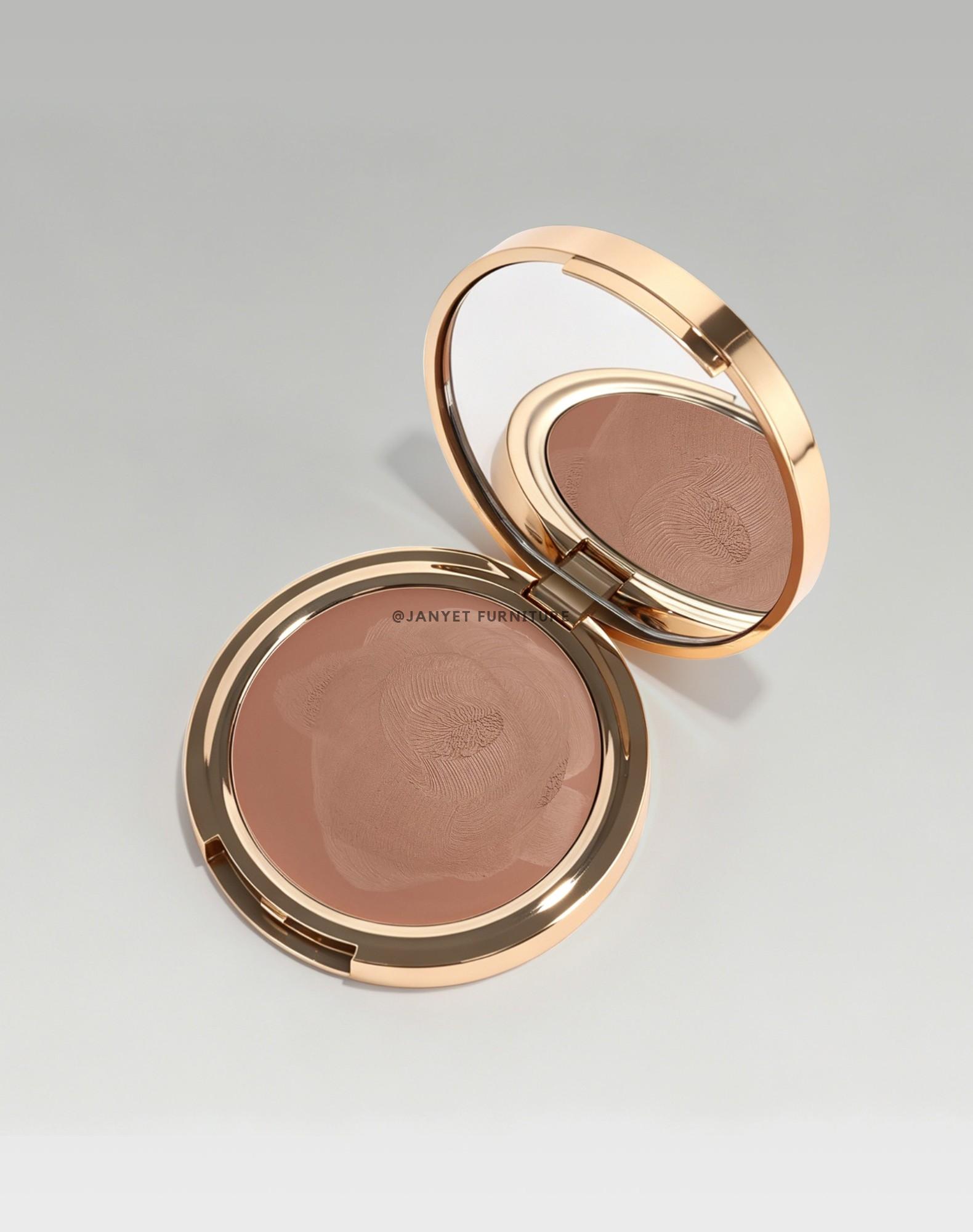 Luxury Gold Embossed Cream Contour Compact