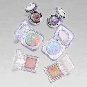 Monochromatic metallic eyeshadow